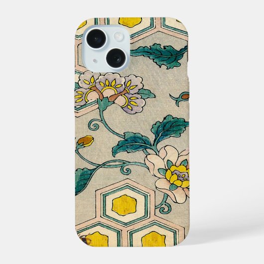 HONINGBIJEN,BIJENKORVEN, LENTE BLOEMEN IMBKER iPhone 15 CASE (Achterkant)
