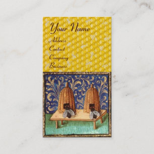 HONINGBIJEN, BIJENTEELT, IMKER MONOGRAM VISITEKAARTJE