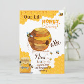 Honingbijen Birthday Invitation Kaart (Staand voorkant)