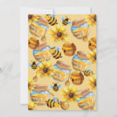 Honingbijen Birthday Invitation Kaart (Achterkant)