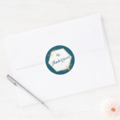 Honingbijen Blauwgroen Goud Eigen naam Sticker Wed (Envelop)
