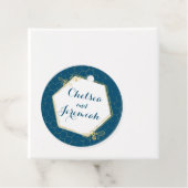 Honingbijen Blauwgroen gouden bruidsschat Bedankjes Labels (In situ)