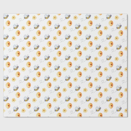 Honingbijen Cadeaupapier (Vlak)