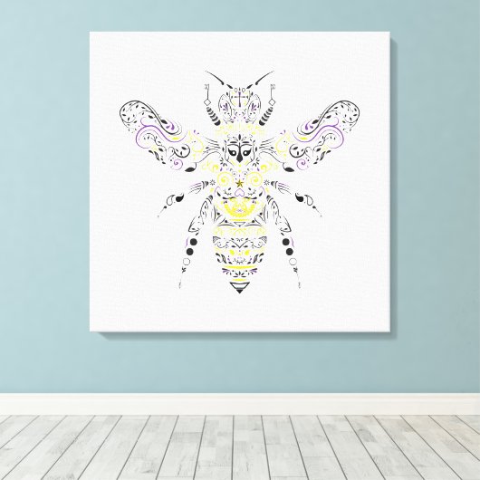 honingbijen canvas afdruk (Insitu (Houten vloer))