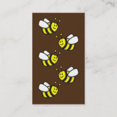 Honingbijen Cartoon Verticaal Visitekaartje (Achterkant)