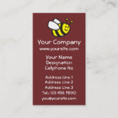 Honingbijen Cartoon Verticaal Visitekaartje (Voorkant)