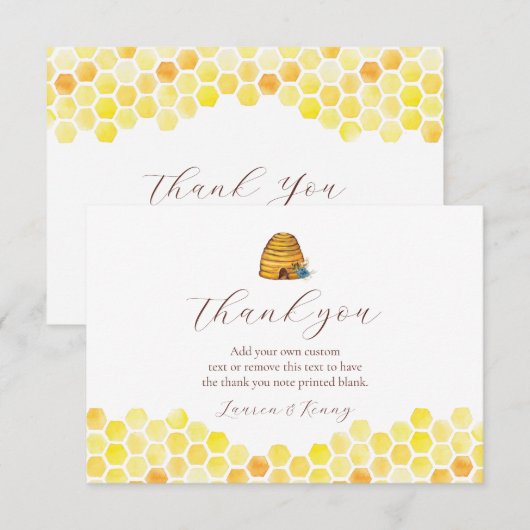 Honingbijen Dank je kaarten (Voorkant / Achterkant)