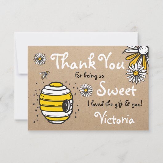 Honingbijen Dank je wel Kaart (Voorkant)