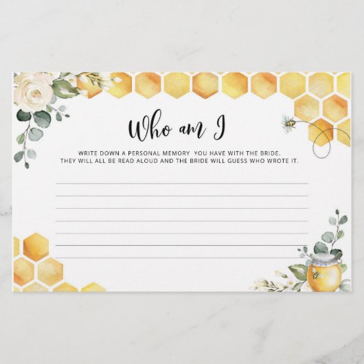 Honingbijen die ik vrijgezellenfeest-spel Statione Briefpapier (Voorkant)