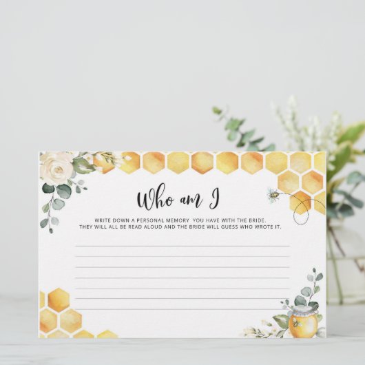 Honingbijen die ik vrijgezellenfeest-spel Statione Briefpapier (Staand voorkant)