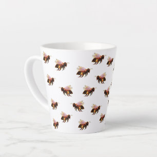 Honingbijen die kleine latte Mok voeren