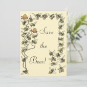  honingbijen die muziek spelen sparen de bijen kaart (Staand voorkant)