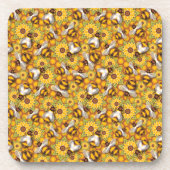 Honingbijen Drankjes Onderzetter (Voorkant)