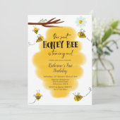 Honingbijen eerste uitnodiging om de dag van de ge (Staand voorkant)