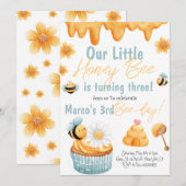 Honingbijen eerste uitnodiging voor de geboorte va (Voorkant / Achterkant)