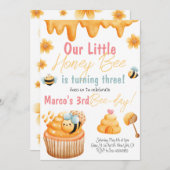 Honingbijen eerste uitnodiging voor de geboorte va (Voorkant / Achterkant)