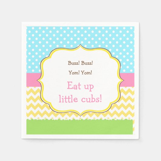 Honingbijen en Beer van de borst Servet (Voorkant)