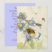 Honingbijen en blikbloemen voor de ochtendgloren kaart (Voorkant / Achterkant)