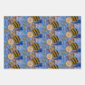 Honingbijen en -bloemen inpakpapier vel (Voorkant 3)