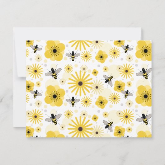 Honingbijen en bloemkool kaart (Achterkant)