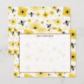 Honingbijen en bloemkool kaart (Voorkant / Achterkant)