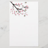 Honingbijen en Cherry Blossom Briefpapier (Voorkant)