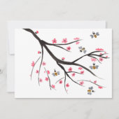 Honingbijen en Cherry Blossom Invitation Kaart (Voorkant)