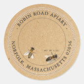 Honingbijen en Comb Honey Label (Voorkant)