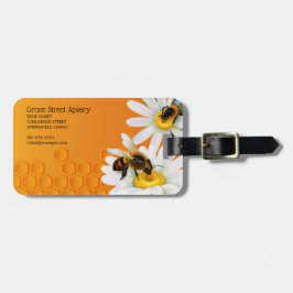 Honingbijen en Daisy Flowers Bagagelabel