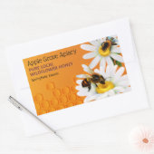 Honingbijen en Daisy Flowers Honey Jar Rechthoekige Sticker (Envelop)
