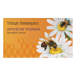 Honingbijen en Daisy Flowers Naambadge