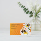 Honingbijen en Daisy Flowers Visitekaartje (Staand voorkant)
