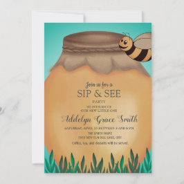 Honingbijen en honingbont Zie Baby shower Kaart