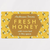 Honingbijen en Honingraat Apiary Boerderij Busines Labels (Design 2)
