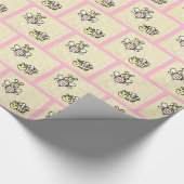 Honingbijen en honingraat Baby shower of Verjaarda Cadeaupapier (Hoek)