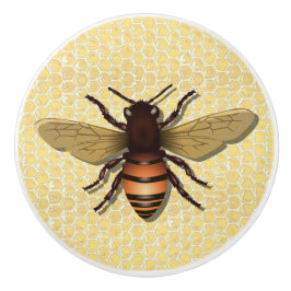 honingbijen en honingraat gele Knob Keramische Knop