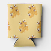 Honingbijen en honingraatontwerp blikjeskoeler (Voorkant)