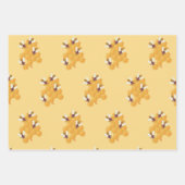 Honingbijen en honingraatontwerp inpakpapier vel (Voorkant 3)