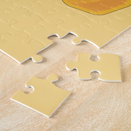 Honingbijen en honingraatontwerp legpuzzel (Zijkant)