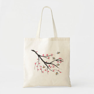 Honingbijen en kersenbloesems tote bag