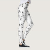 Honingbijen en klaverzwarte en witte Leggings (Rechts)