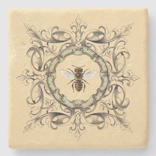 Honingbijen en   Lijst Stenen Onderzetter (Voorkant)