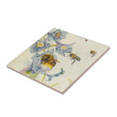 Honingbijen en ochtendglorbloemen Tile Tegeltje (Zijkant)