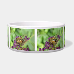 Honingbijen en paarse bloemen Dog Bowl Voerbakje
