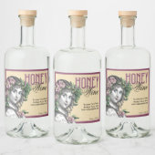 Honingbijen en -Rozen Likeurfles Etiket (Flessen)