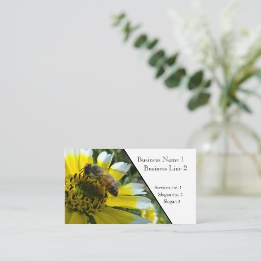Honingbijen en tanden visitekaartje (Staand voorkant)