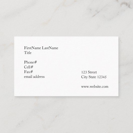 Honingbijen en tanden visitekaartje (Achterkant)