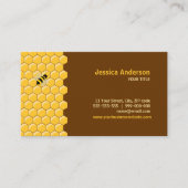 Honingbijen en visitekaartjes van honingraat (Voorkant)