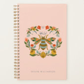  honingbijen en wilde bloemen, grote illustratie planner (Voorkant)