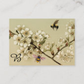 HONINGBIJEN EN WILDE ROZEN MONOGRAM VISITEKAARTJE (Achterkant)